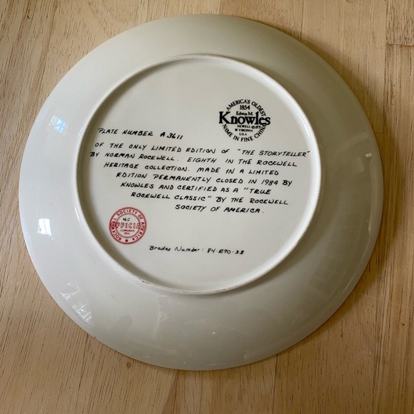 Knowles Norman Rockwell The Storyteller collector plate - Picture 5 of 9